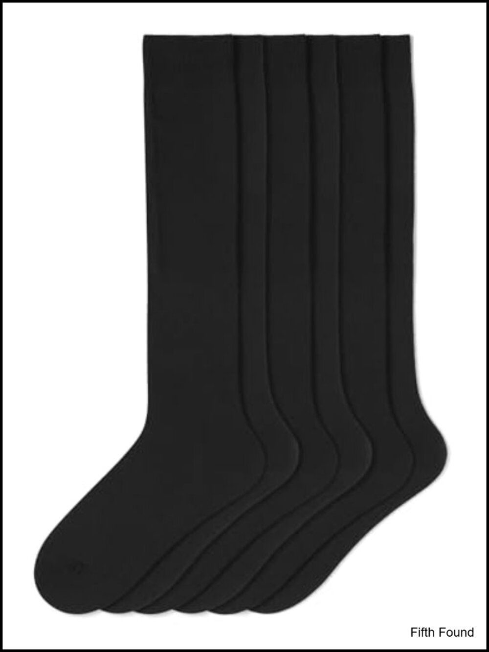 Flat Knit Cotton Knee High Socks 3 Pair Pack Comfort Band